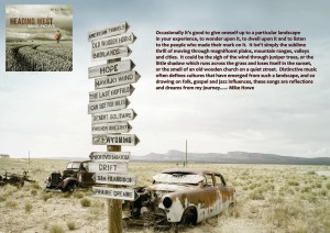 Heading West signpost, text and cover